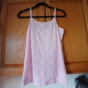 Pink Lace Cami Top Girls Size L